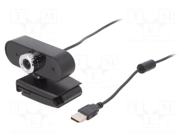 Webcam; black; USB; Full HD 1080p,PnP; 1.45m; clip; 60° LOGILINK UA0371