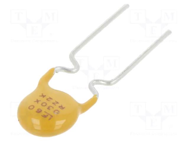 Fuse: PTC polymer; 300mA; THT LITTELFUSE 60R030XU