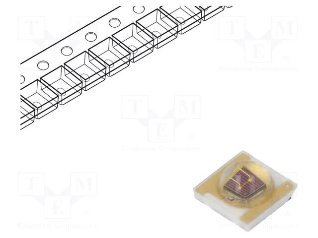 LED; 3535; 120°; convex; 1.8÷2.6VDC; 3.45x3.45x1.95mm; Pmax: 1W REFOND RC35E1-IRD-FR