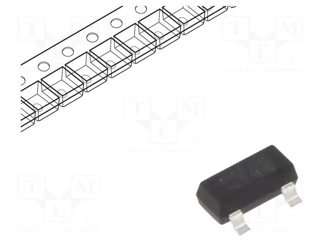 Diode: Zener; 0.3W; 15V; SMD; 7 inch reel; SOT23; single diode VISHAY BZX84C15-E3-08