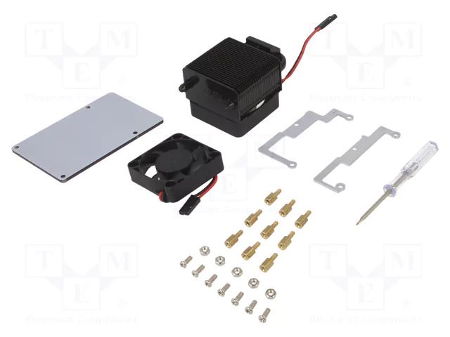 Heatsink: extruded; grilled; Raspberry Pi; black; L: 41mm; W: 58mm  SEE-15812