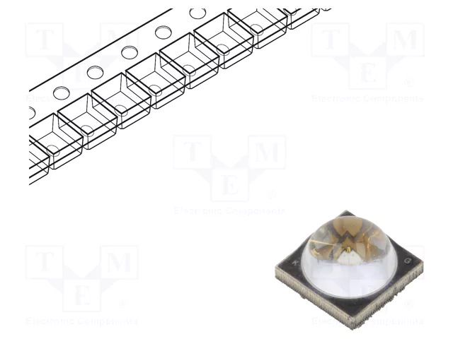 Power LED; UV-P; 60°; 1000mA; 20W; λd: 410÷420nm; 6÷7.6VDC; SMD ProLight Opto PBSD-20KLA-UP