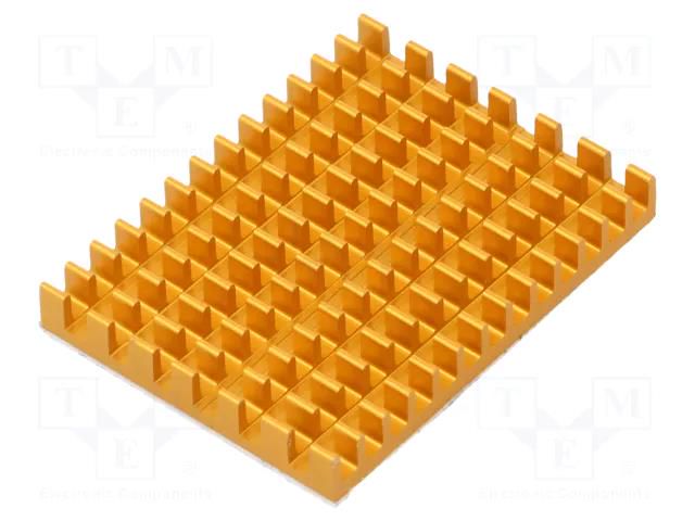 Heatsink: extruded; grilled; Raspberry Pi; golden; L: 40mm; W: 30mm  ODS-15695