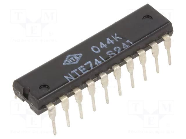 IC: digital; buffer,non-inverting,line driver; Ch: 8; TTL; THT NTE Electronics NTE74LS241