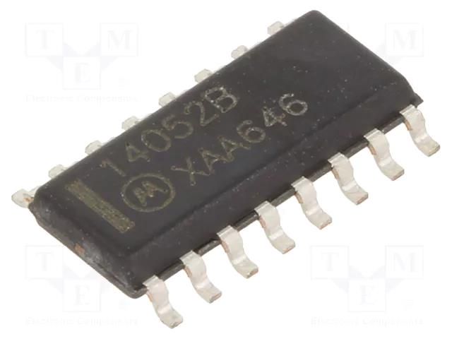 IC: analog switch; multiplexer; SO16; 3÷18VDC; 600uA; CMOS NTE Electronics NTE4052BT