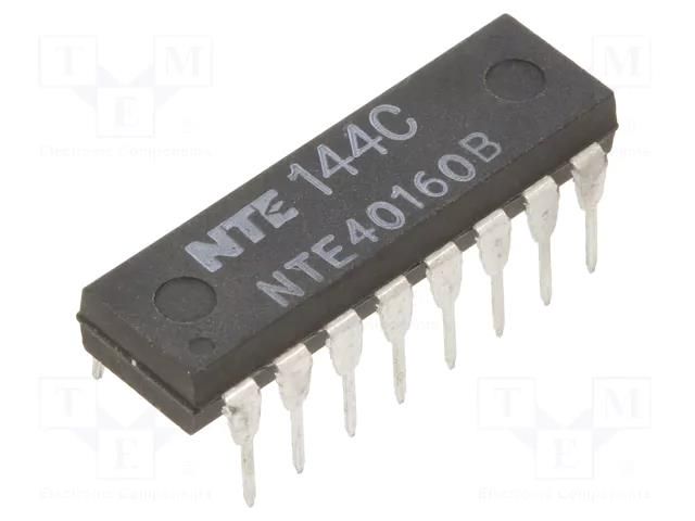IC: digital; 4bit,decade counter,synchronous; CMOS; THT; DIP16 NTE Electronics NTE40160B