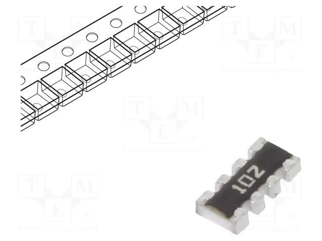 Resistor network: Y; SMD; 1kΩ; ±5%; No.of resistors: 4; -55÷125°C BOURNS CAY16-102J4LF