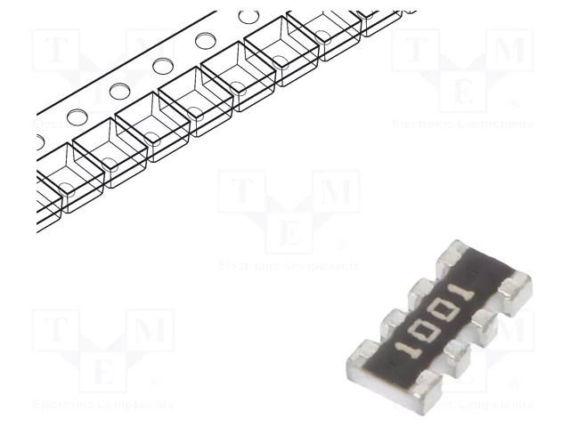 Resistor network: Y; ±1%; 1kΩ; No.of resistors: 4; -55÷125°C; SMD BOURNS CAY16-1001F4LF
