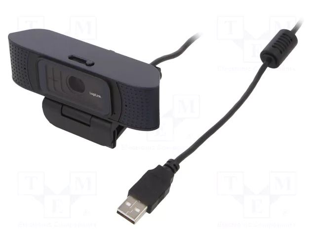 Webcam; black,blue; USB; Full HD 1080p,PnP; 1.6m; clip; 80° LOGILINK UA0379
