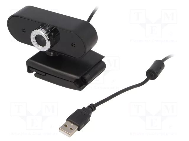 Webcam; black; USB; HD 720p,PnP; 1.45m; clip; 60° LOGILINK UA0368