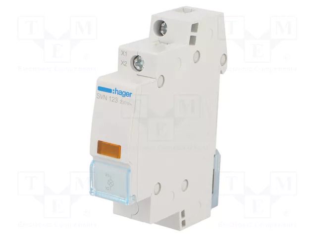 LED indicator; 230VAC; for DIN rail mounting; Colour: orange HAGER SVN123
