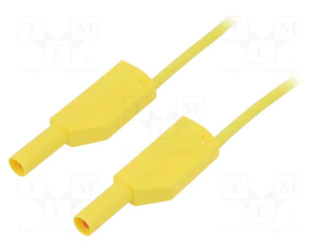 Test lead; 32A; banana plug 4mm,both sides; Len: 1.5m; yellow STÄUBLI SLK425-E/1.5-24