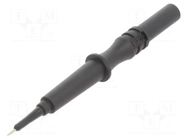 Test probe; 1A; 600V; black; Tip diameter: 0.75mm; Socket size: 2mm POMONA POM-72923-0