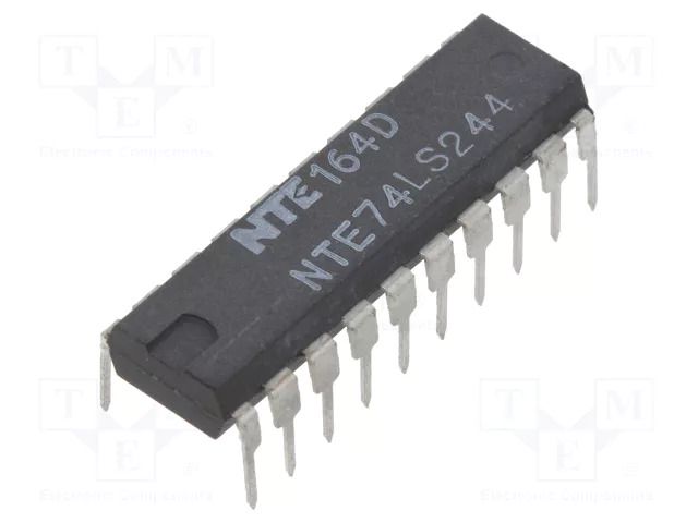 IC: digital; buffer,non-inverting,line driver; Ch: 8; TTL; THT NTE Electronics NTE74LS244