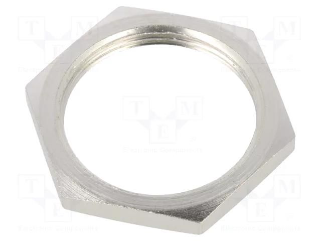 Nut; M50; brass; Thk: 6mm; Spanner: 58mm; Thread: metric; Pitch: 1.5 HELLERMANNTYTON ALNPB-M50-NPB-ML