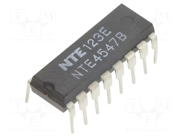 IC: digital; BCD to 7-segment,decoder,multiplexer,driver; Ch: 1 NTE Electronics NTE4547B