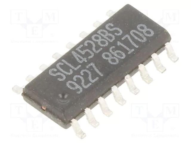 IC: digital; monostable,multivibrator,resettable; Ch: 2; IN: 2 NTE Electronics NTE4528BT
