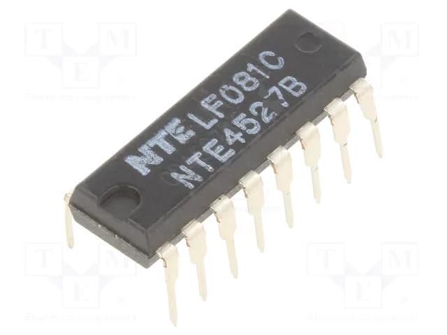 IC: digital; BCD,multiplier; CMOS; 3÷18VDC; THT; DIP16; Ch: 1; 600uA NTE Electronics NTE4527B