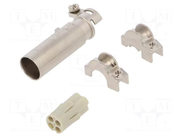 Connector: HDC; contact insert; male; 400V; PIN: 4; Quintax AMPHENOL C146-A05100G8