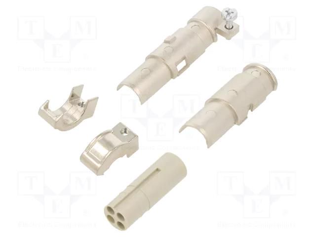 Connector: HDC; contact insert; female; 400V; PIN: 4; Quintax; 1.6mm AMPHENOL C146-B05100G8