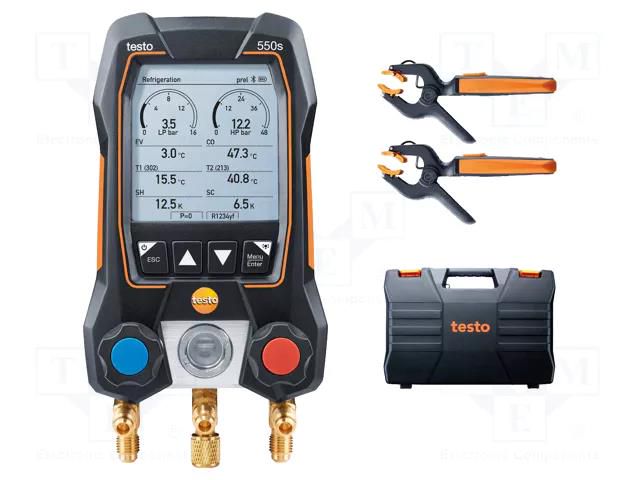 Meter: digital manifold; Press.meas.range: -1÷60bar; Resol: 0.1°C TESTO TESTO550S-SMART