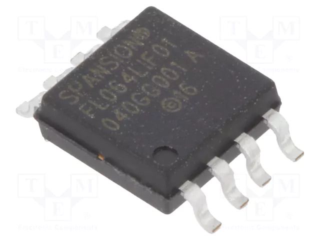 IC: FLASH memory; 64MbFLASH; SPI; 108MHz; 2.7÷3.6V; SO8; serial INFINEON (CYPRESS) S25FL064LABMFI010