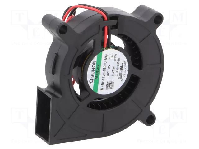 Fan: DC; blower; 12VDC; 60x60x15mm; 8.68m3/h; 29dBA; Vapo; 3600rpm SUNON MF60151V2-A99-B