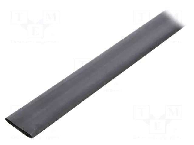 Heat shrink sleeve; glueless; 2: 1; 25.4mm; L: 1m; black TASKER GTM2512BK