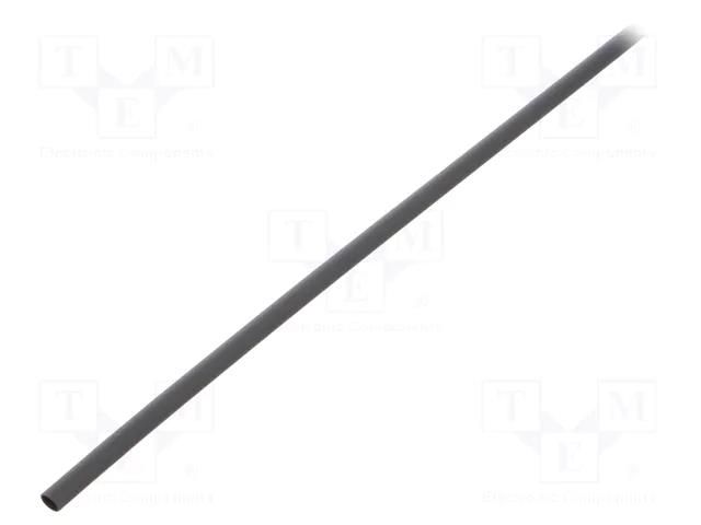 Heat shrink sleeve; glueless; 2: 1; 2.4mm; L: 1m; black; polyolefine TASKER GTM2412BK