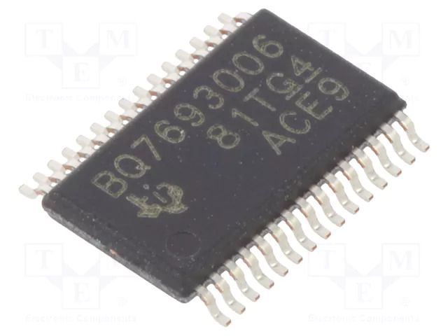 IC: PMIC; battery monitor; cell balancing function; 3.3V; TSSOP30 TEXAS INSTRUMENTS BQ7693006DBT