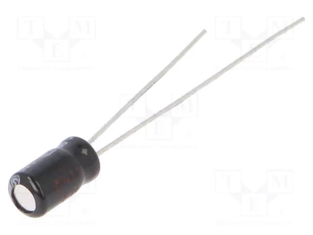 Capacitor: electrolytic; THT; 10uF; 16VDC; Ø4x7mm; Pitch: 1.5mm PANASONIC ECEA1CKA100