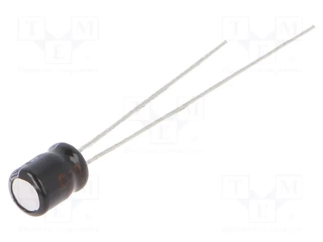 Capacitor: electrolytic; THT; 10uF; 16VDC; Ø4x5mm; Pitch: 1.5mm PANASONIC ECEA1CKS100