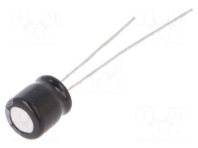 Capacitor: electrolytic; THT; 22uF; 50VDC; Ø6.3x7mm; Pitch: 2.5mm PANASONIC ECEA1HKA220