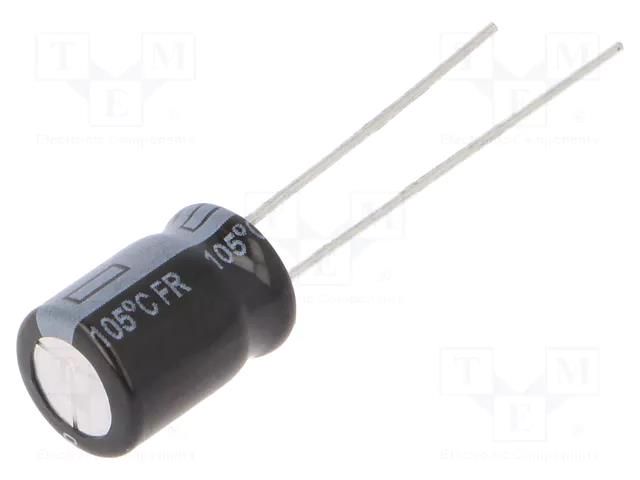 Capacitor: electrolytic; low ESR; THT; 220uF; 25VDC; Ø8x11.5mm PANASONIC EEUFR1E221