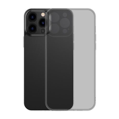 Baseus Frosted Glass Case Cover for iPhone 13 Pro Hard Cover with Gel Frame black (ARWS000401), Baseus 6932172601706 6932172601706