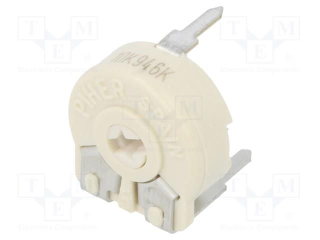 Potentiometer: mounting; single turn,horizontal; 10kΩ; 330mW PIHER PTC10LV10-103A10