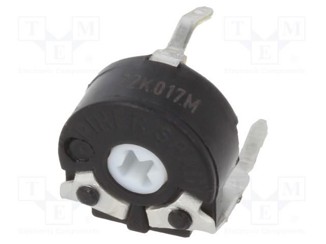 Potentiometer: mounting; single turn,horizontal; 22kΩ; 100mW PIHER PT6KV-223A20