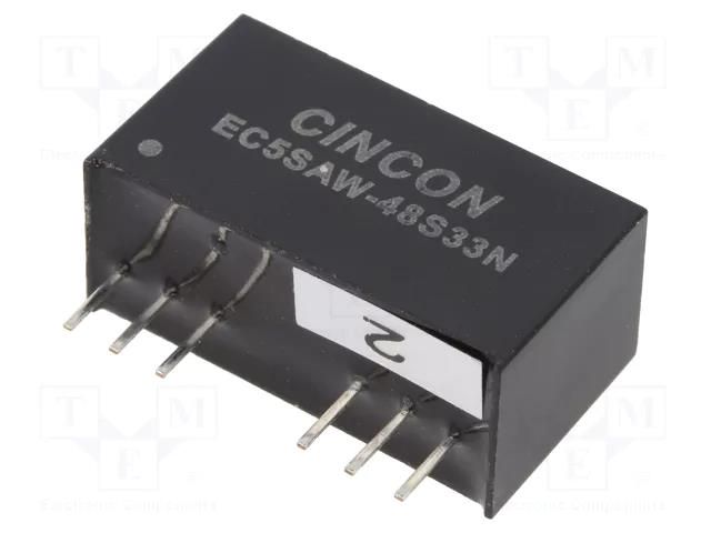 Converter: DC/DC; 10W; Uin: 18÷75VDC; Uout: 3.3VDC; Iout: 2000mA CINCON EC5SAW-48S33N