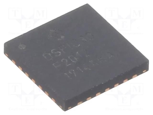 IC: dsPIC microcontroller; 12kB; 1kBSRAM; QFN28; 2.5÷5.5VDC; DSPIC MICROCHIP TECHNOLOGY 30F2012-30I/ML