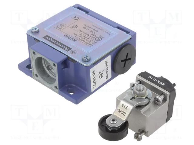 Limit switch; lever R 34,5mm, plastic roller Ø19mm; NO + NC TELEMECANIQUE SENSORS XCKM115H29