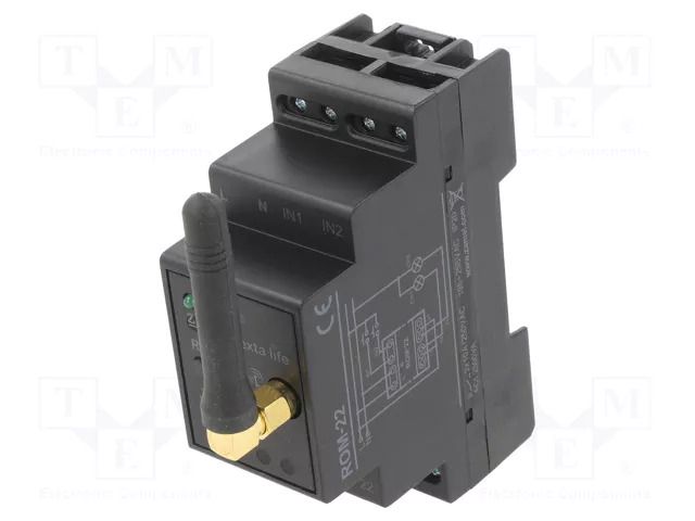 Receiver; for DIN rail mounting; 230VAC; NO / NC x2; IP20; 300m ZAMEL ROM-22