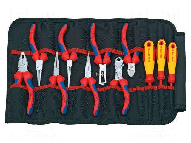 Kit: for assembly work; 1kV; case; 11pcs. KNIPEX KNP.001941