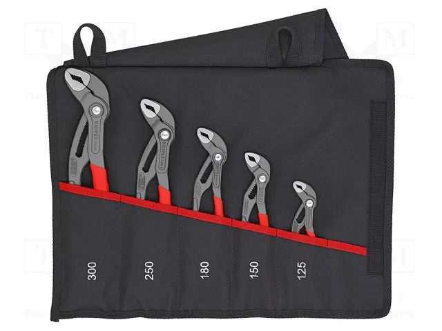 Tools set: pliers; case; adjustable,Cobra adjustable grip; 5pcs. KNIPEX KNP.001955S5