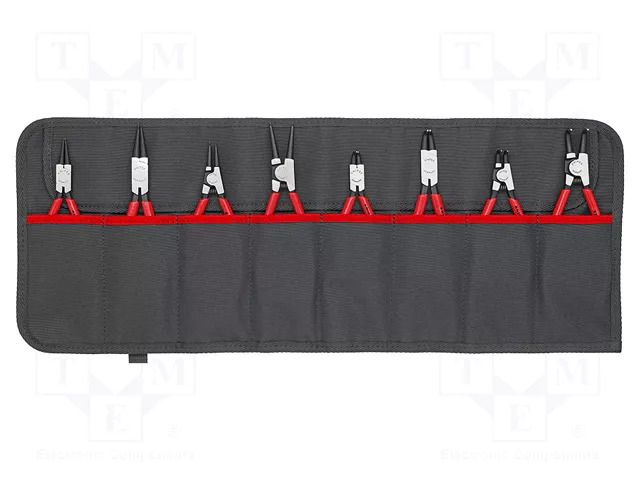 Kit: pliers; case; for circlip; Ring: internal,external; 8pcs. KNIPEX KNP.001958V01