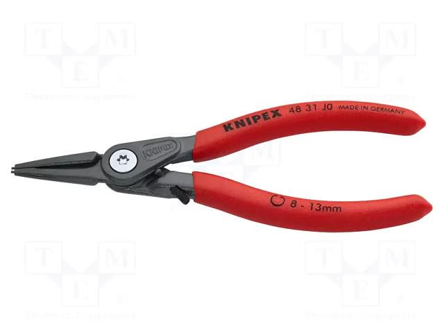 Pliers; for circlip; internal; 8÷13mm; Pliers len: 140mm; straight KNIPEX KNP.4831J0