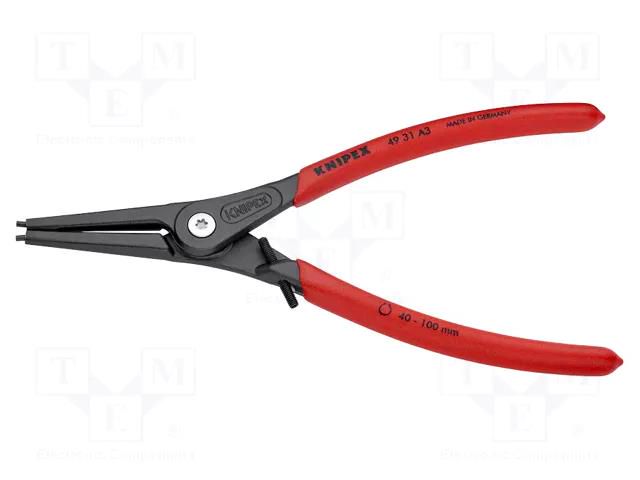 Pliers; for circlip; external; 40÷100mm; Pliers len: 225mm KNIPEX KNP.4931A3