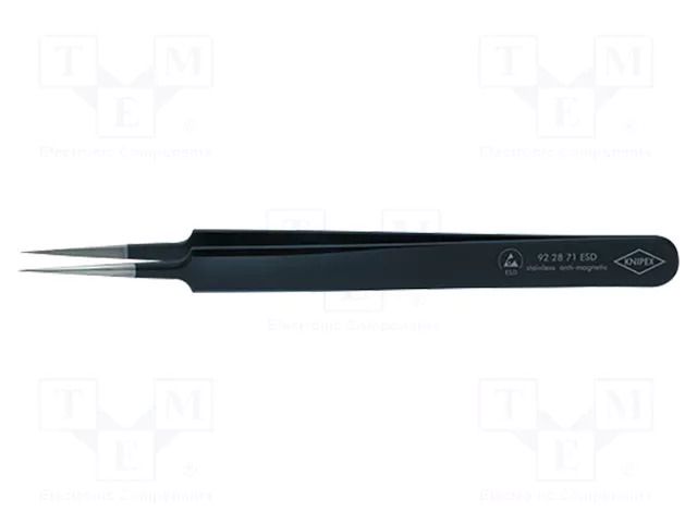 Tweezers; non-magnetic; Blade tip shape: sharp; Blades: narrow KNIPEX KNP.922871ESD