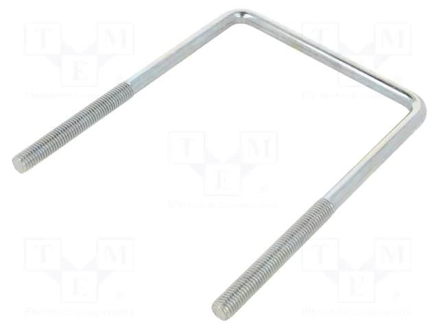 U-bolt; C; 1.5; steel; zinc; Thread len: 75mm; Int.width: 115mm DROMET D-CBTC.10.115.170
