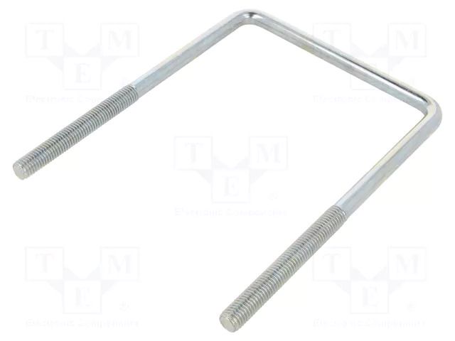 U-bolt; C; 1.5; steel; zinc; Thread len: 75mm; Int.width: 115mm DROMET D-CBTC.10.115.170
