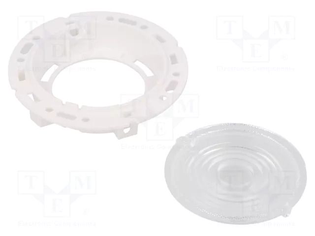 LED lens; round; plexiglass PMMA; transparent; Mounting: push-in LEDIL FN15679